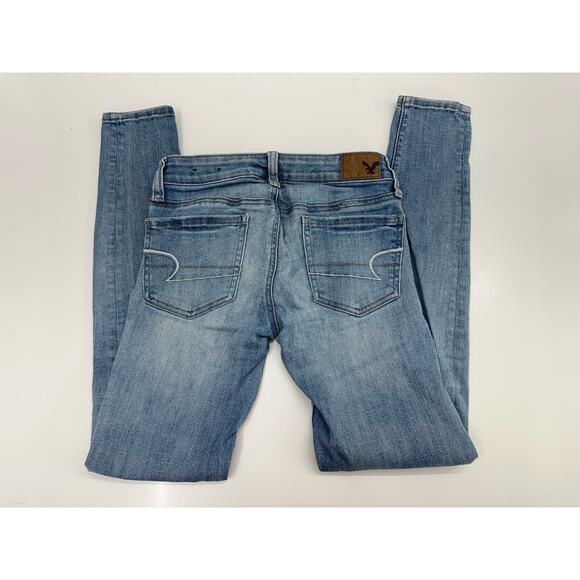 American Eagle Womens Jeans Size 00 Reg Jegging Denim Super Super Stretch - Picture 6 of 11